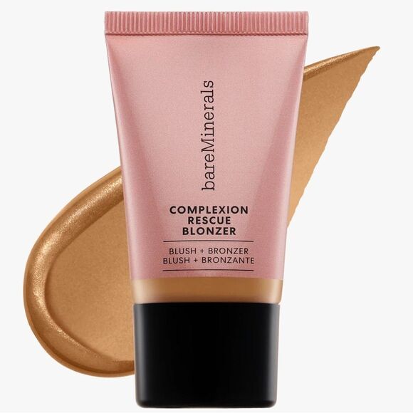 🌻BAREMINERALS KISS OF SPICE COMPLEXION RESCUE BLONZER LIQUID BLUSH + BRONZER NEW - Picture 1 of 9